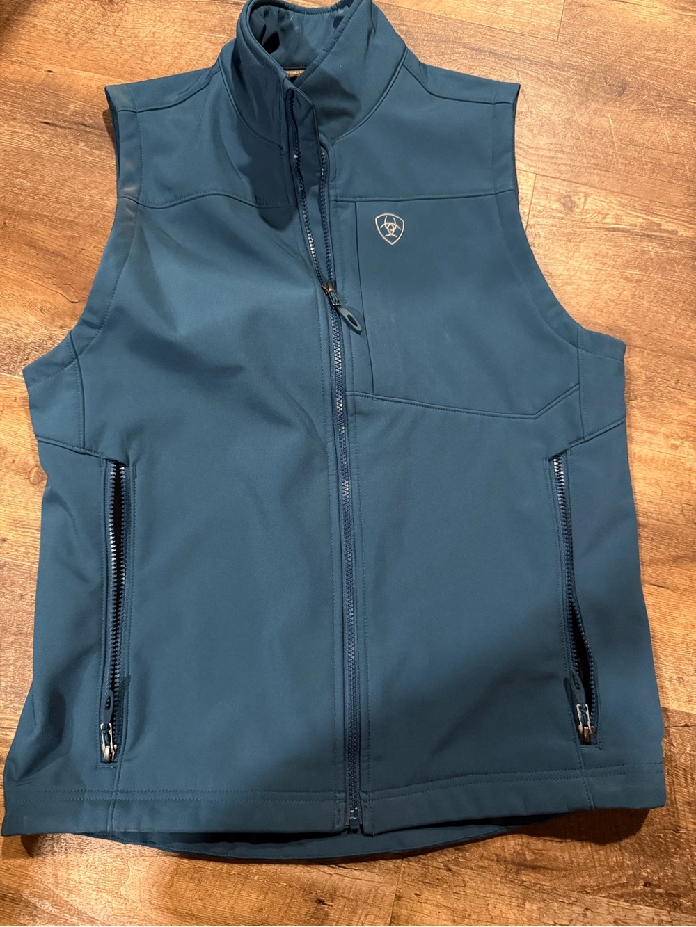 Ariat Teal Blue Softshell Vest - Full Zip Performance